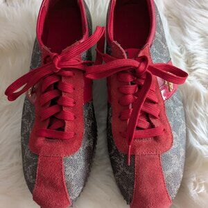 Coach Vintage Signature Monogram Red Canvas Sneakers Women’s